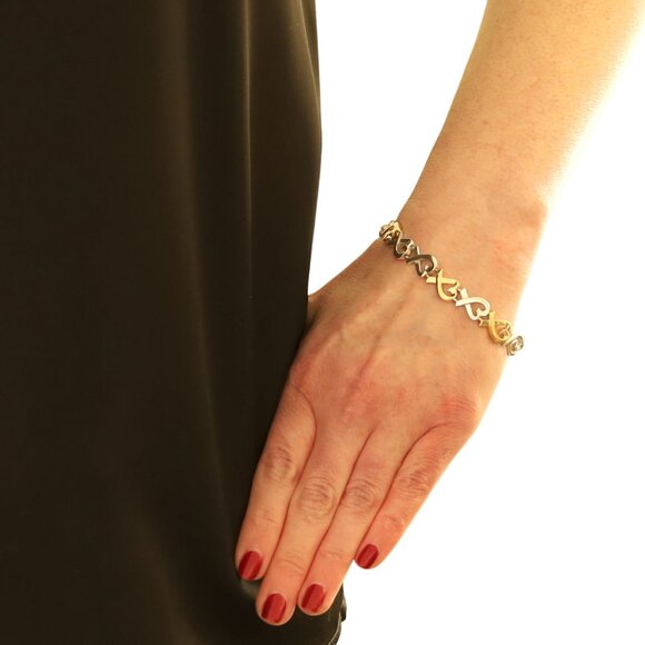 Tiffany & Co. Paloma Picasso Loving Hearts Link Bracelet Sterling 925 Gold 18k main image 5